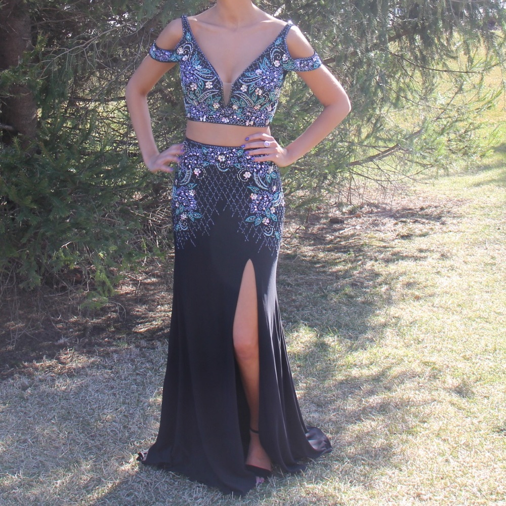 Rachael Allan Cold Shoulder Prom Dress